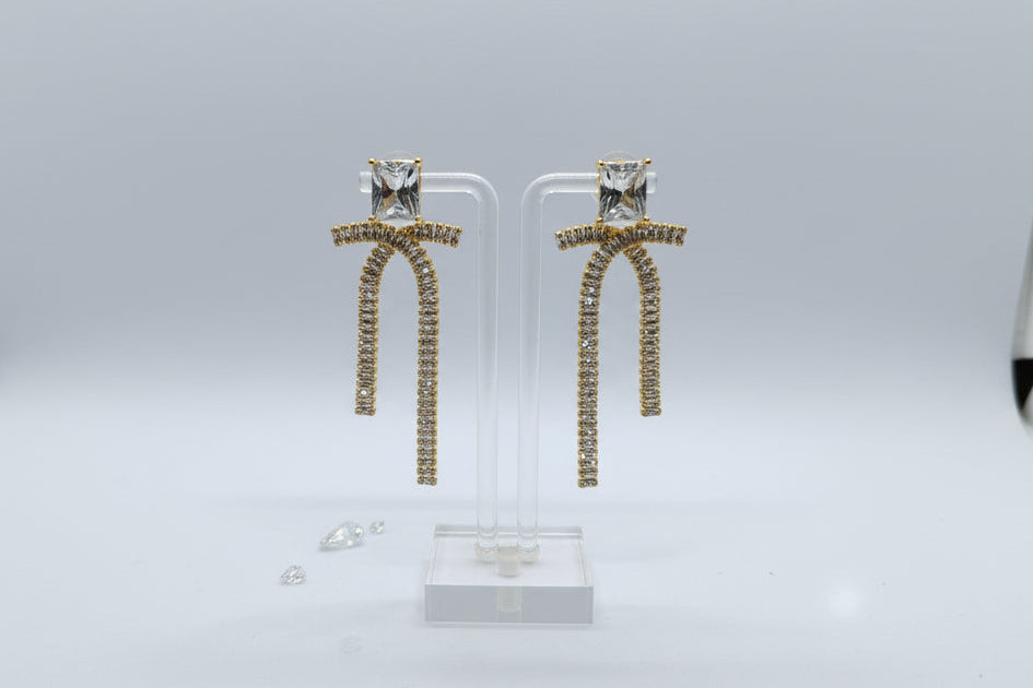 Crystal Bow Earrings