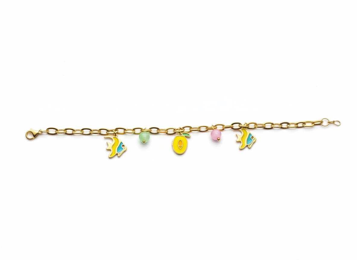Golden Beachcomber Charm Bracelet