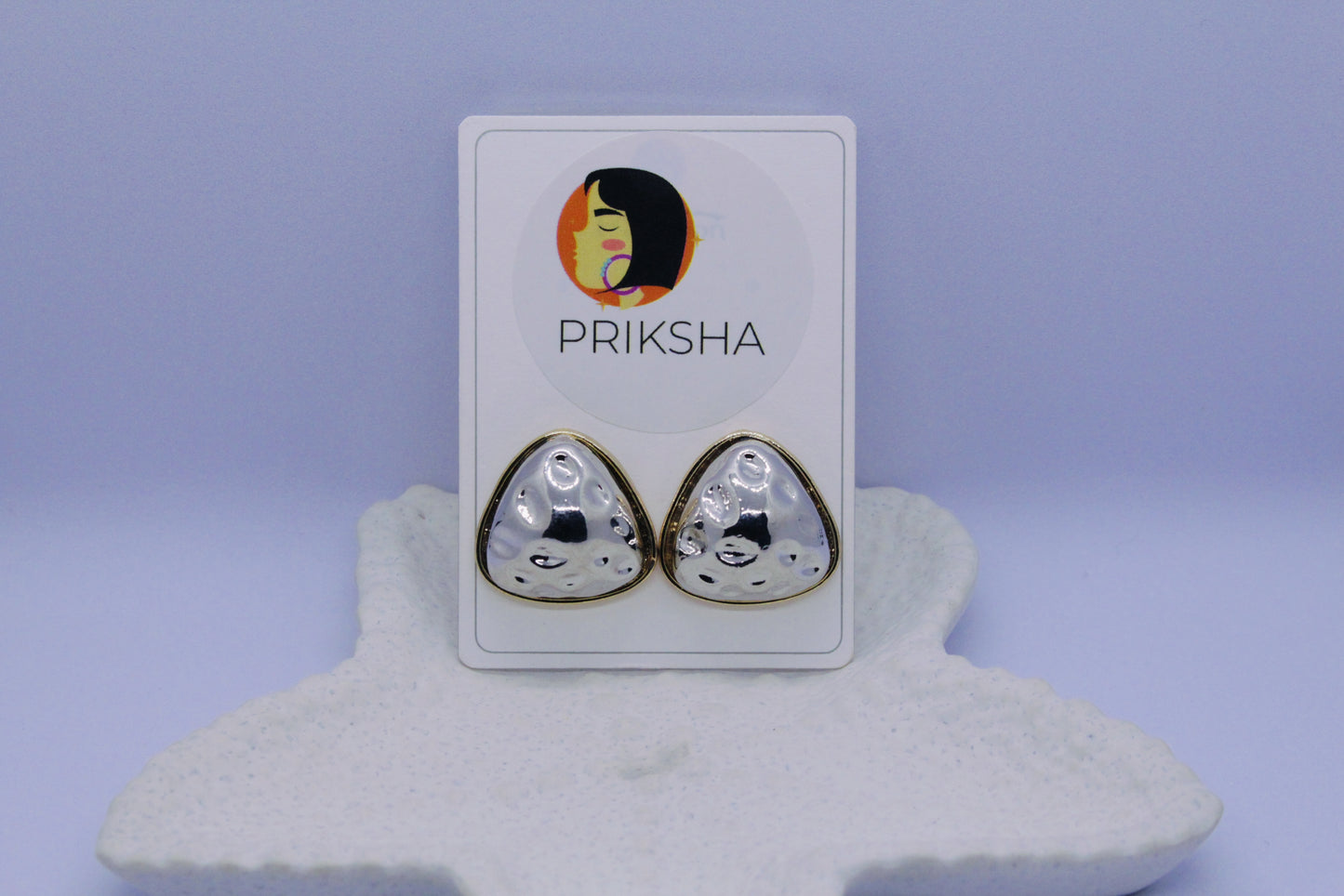 Molten Triangle Earring