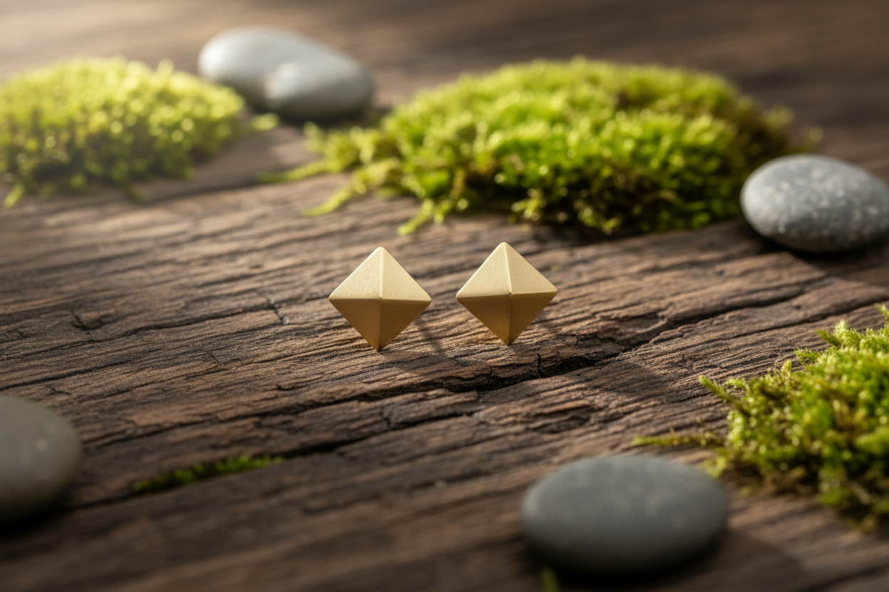 Square 3D Matte Earring