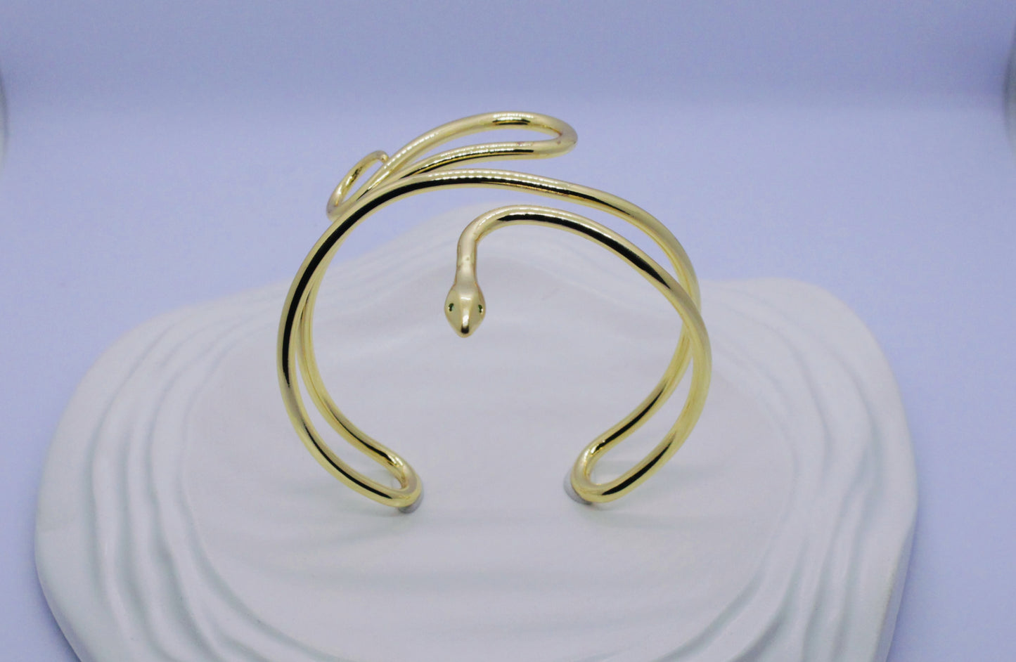 Golden Snake Cuff Bangle Bracelet (FREE SIZE)
