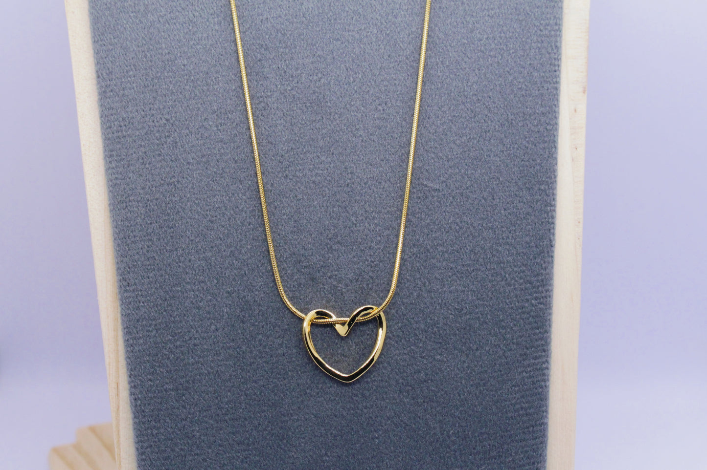 Open Heart Slider Necklace