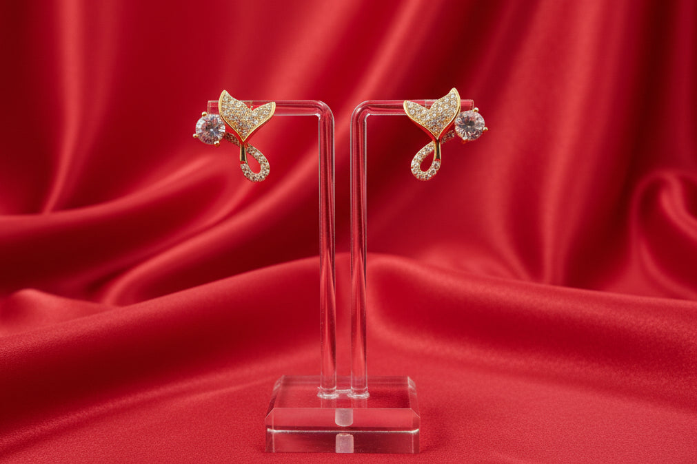 Mermaid Tail Charm Studs
