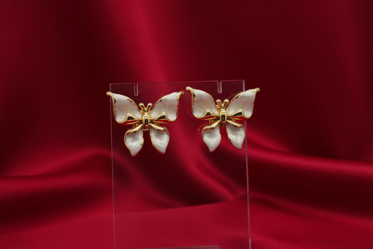 Ethereal Enamel Butterfly Studs