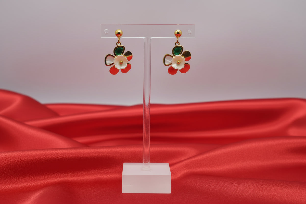 Whimsical Floral Motif Dangles