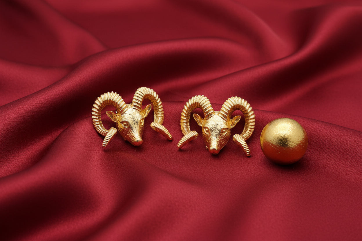 Majestic Ram’s Horn Studs