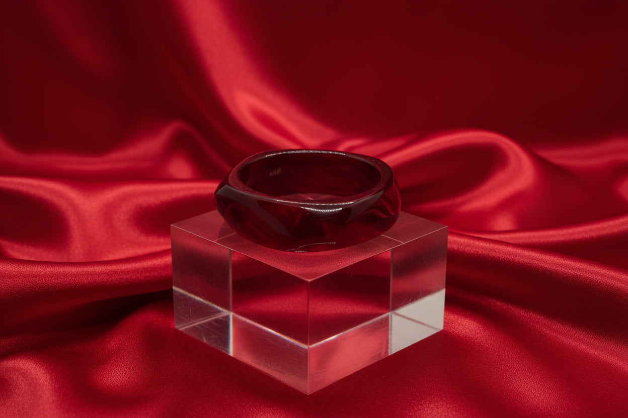 Ruby Resin Square Bangle Free Size