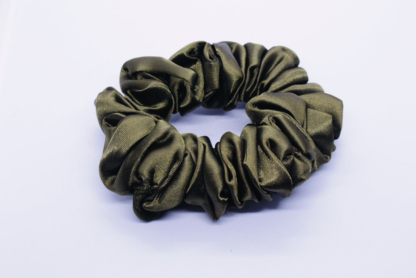 Satin Green Scrunchie