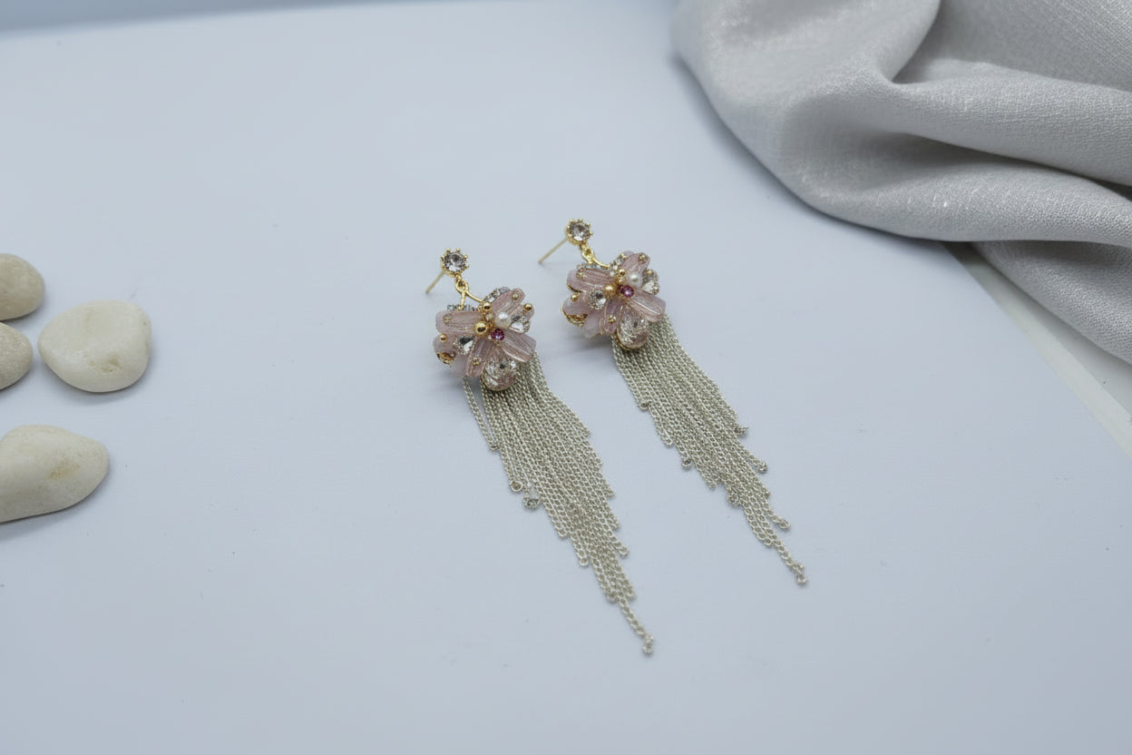 Glitzy Floral Tassels