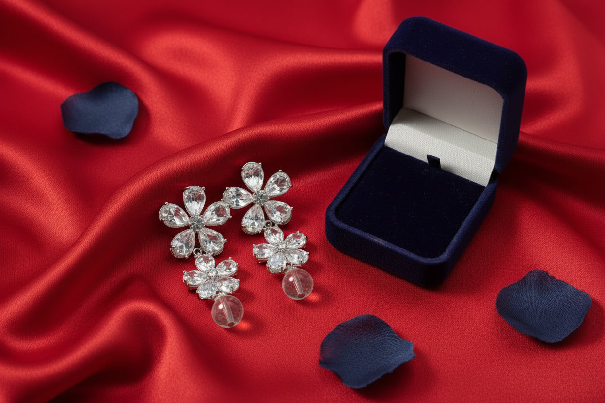 Crystal Daisy Dangles