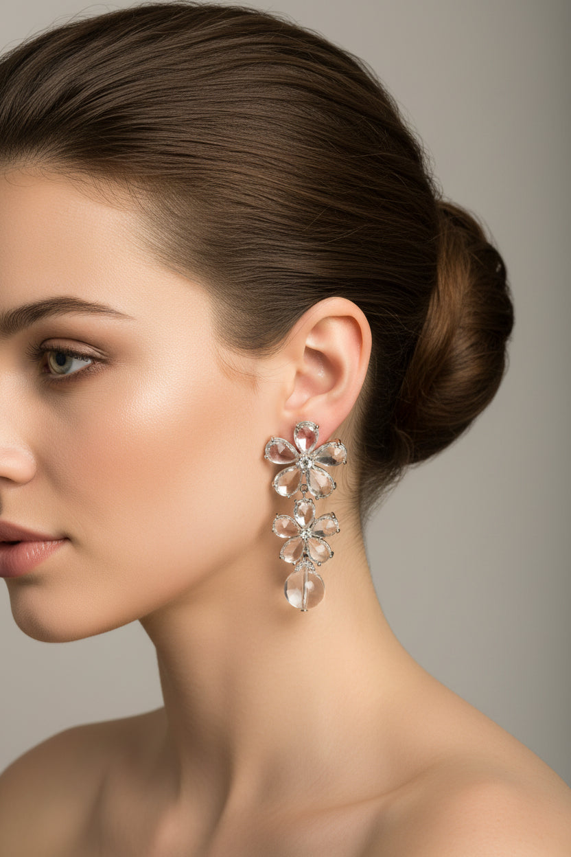 Crystal Daisy Dangles