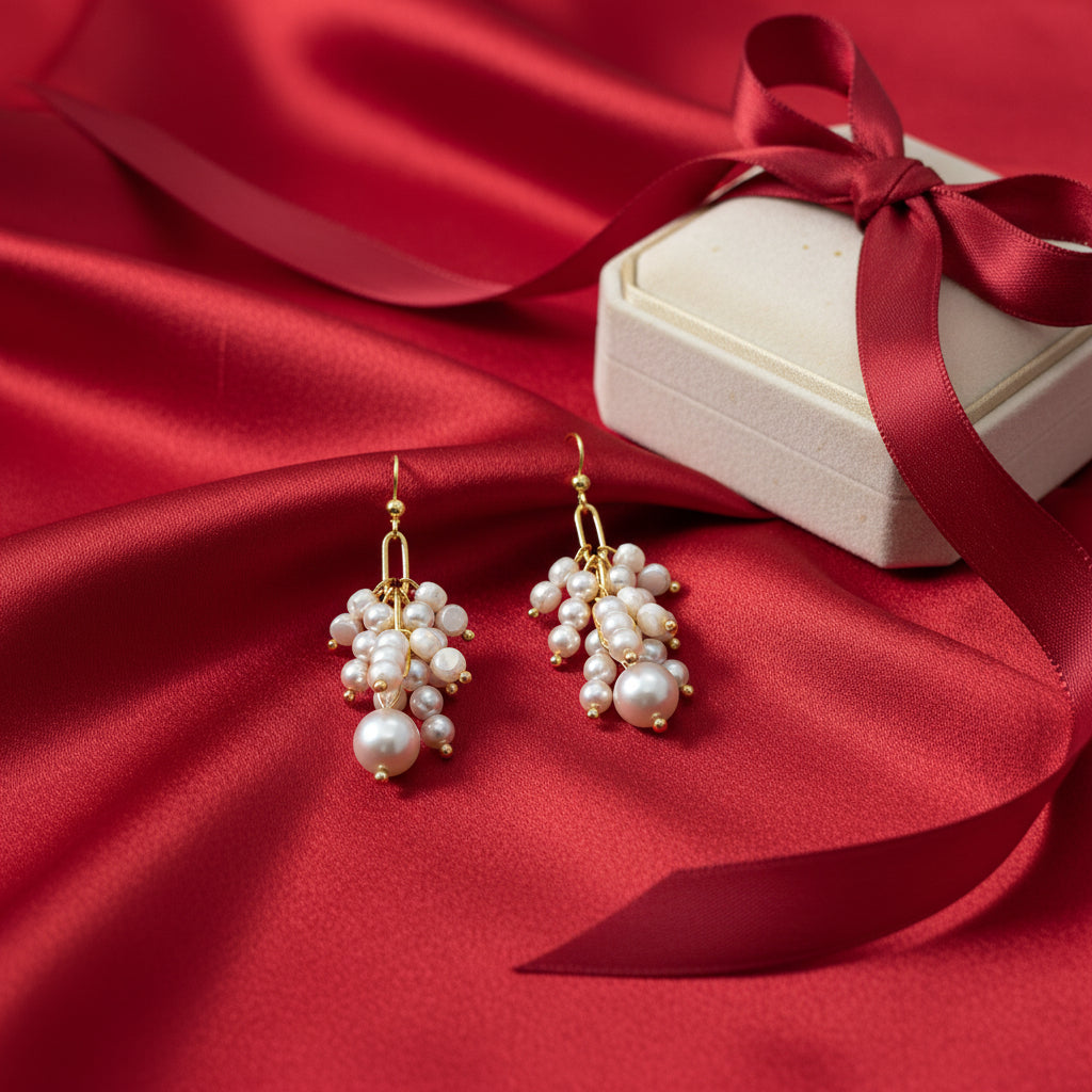 Grape Bunch Pearl Hangings