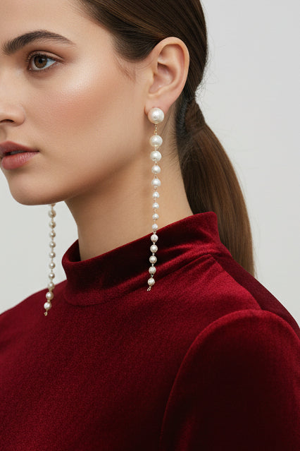 Linear Pearl Strand Drops