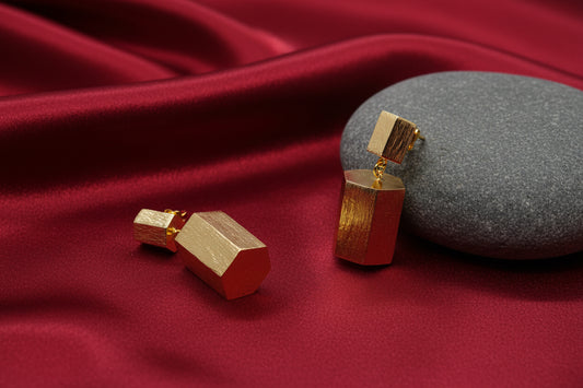 3D Prism Block Earrings
