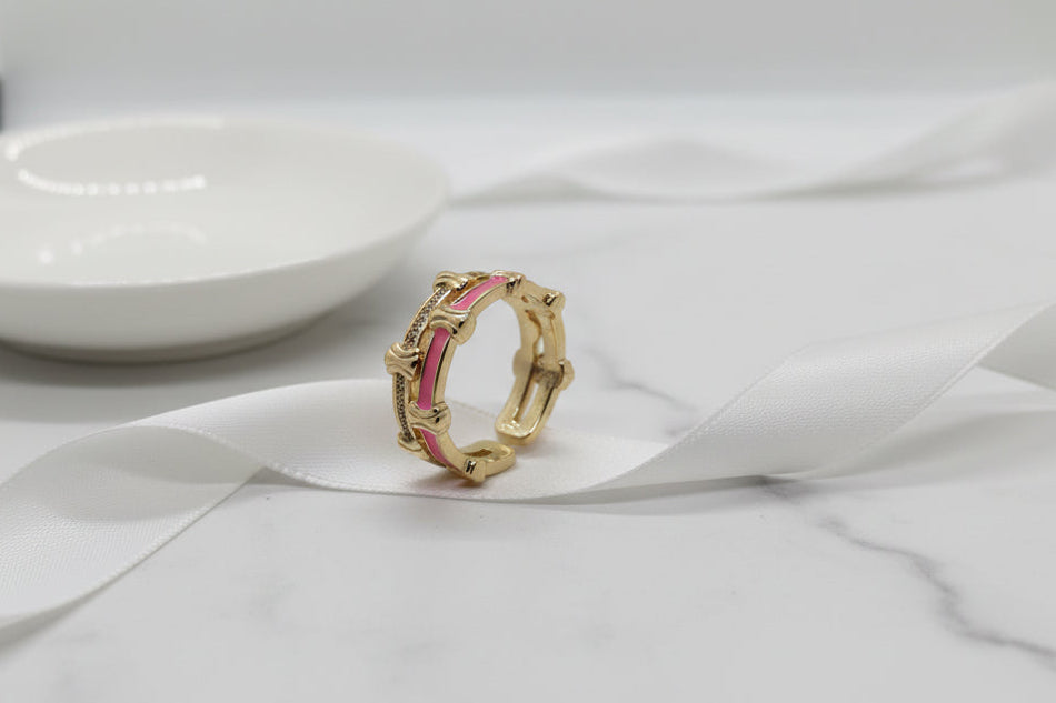 Enamel & Ice Bamboo Wrap Pink (Adjustable)