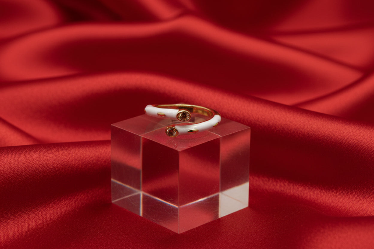 Arctic Crystal Wrap Ring (Adjustable)