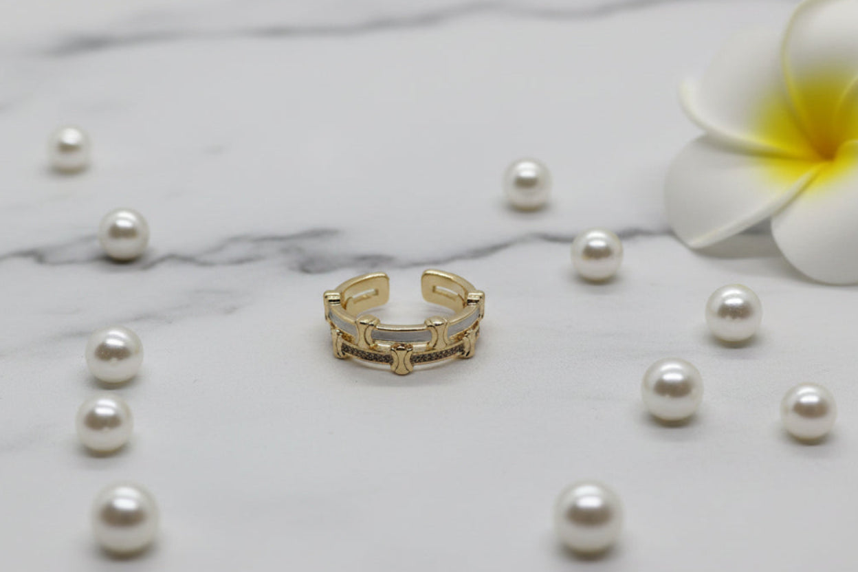 Enamel & Ice Bamboo Wrap White (Adjustable)