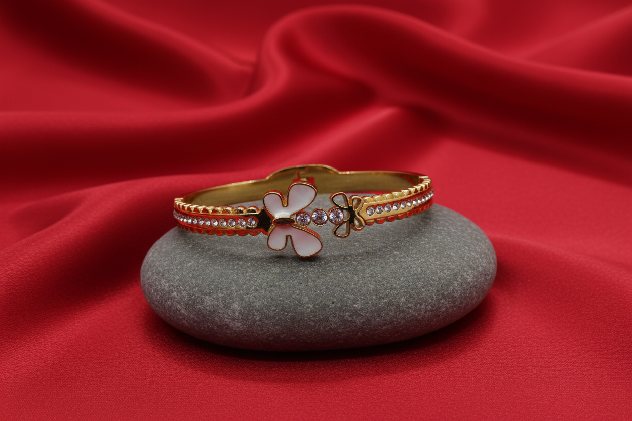 The Ethereal Monarch Bangle (Free Size)
