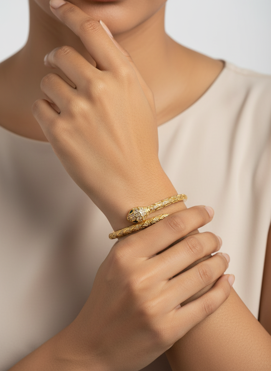 Viper Wrap Bangle (Free Size)
