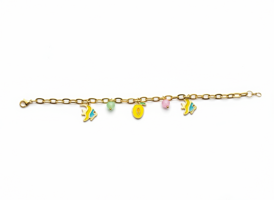 Golden Beachcomber Charm Bracelet