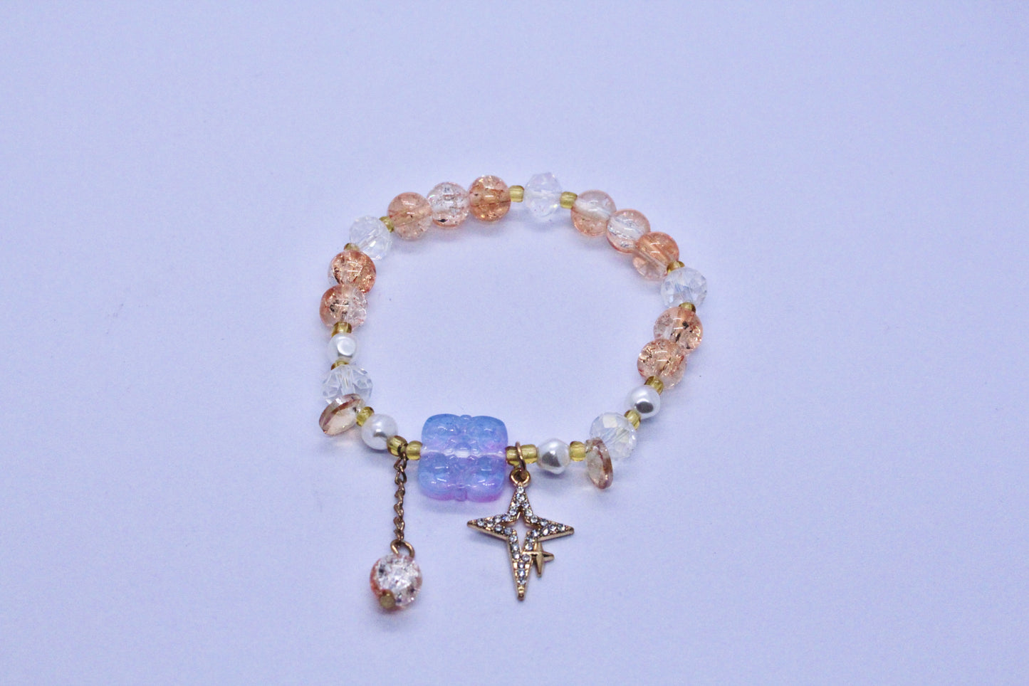 Gold Beads Charm Bracelet