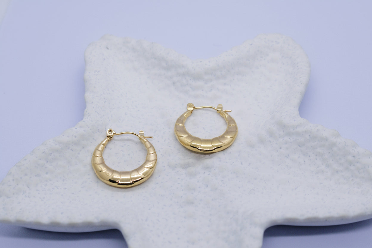 Textured Dome Hoops