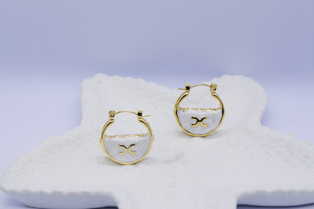 White Luxe Hoops