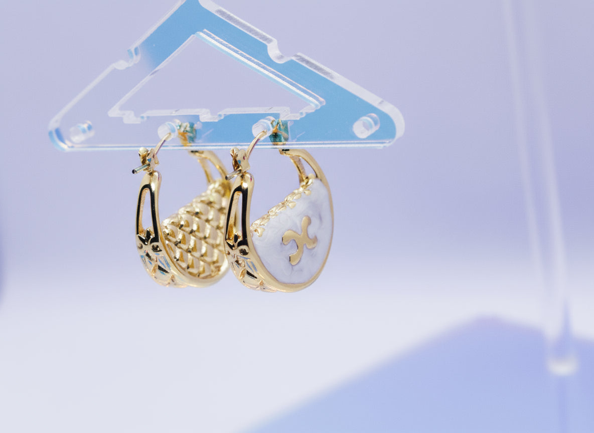 White Luxe Hoops