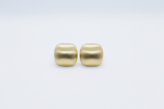 Matte Gold Square Studs