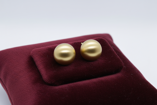 Matte Gold Circle Studs
