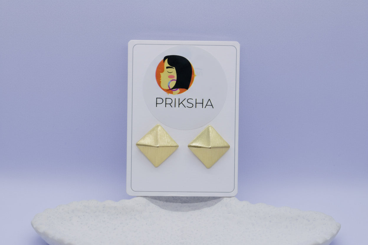 Square 3D Matte Earring