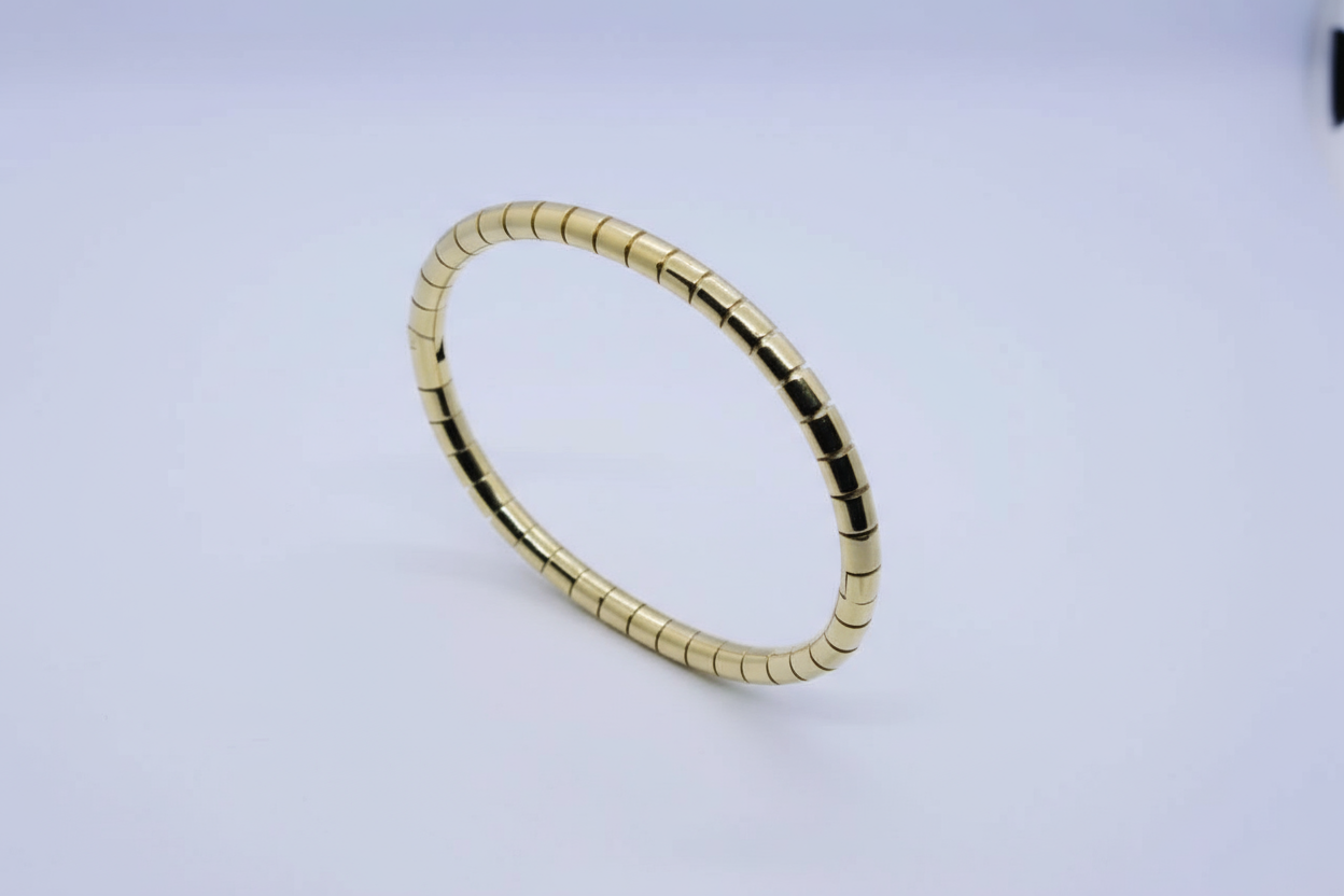 Golden Bamboo Bangle Bracelet (FREE SIZE)