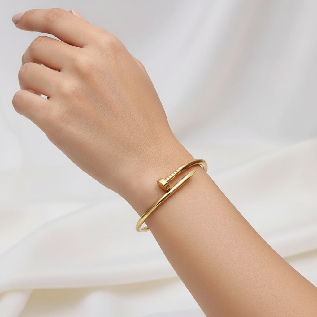 The Nail Bangle Bracelet (Free Size)