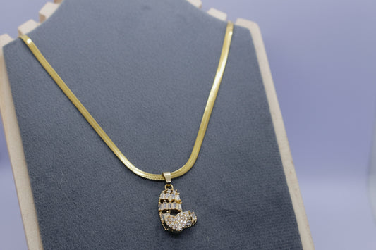 Heart Rotating Golden Necklace