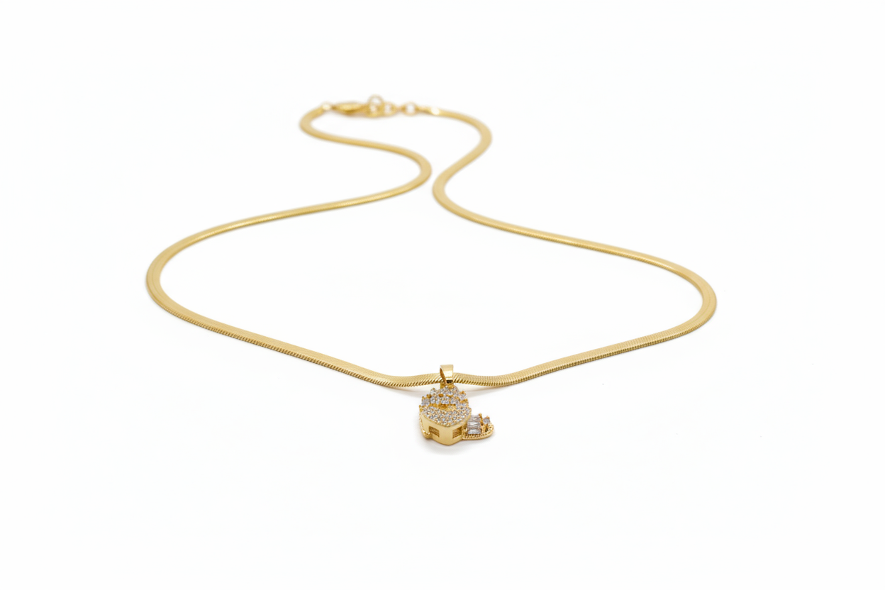 Heart Rotating Golden Necklace