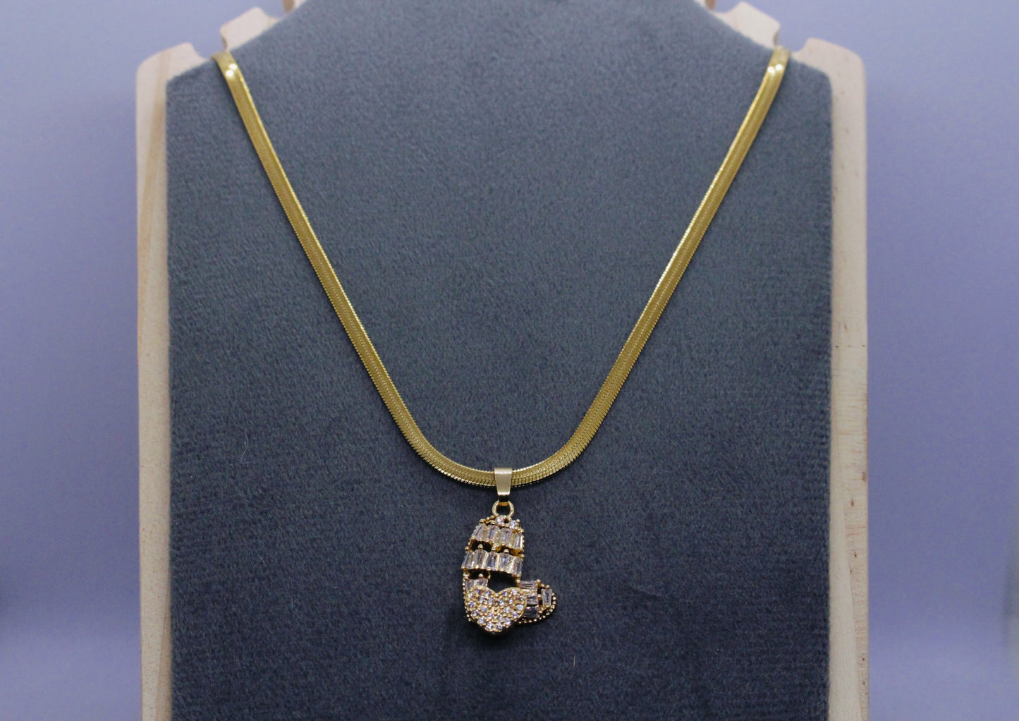 Heart Rotating Golden Necklace