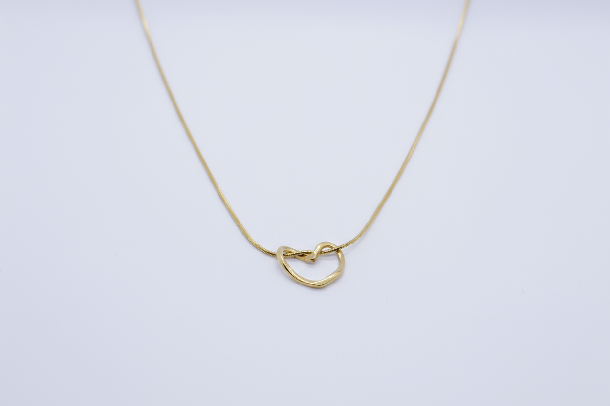 Open Heart Slider Necklace