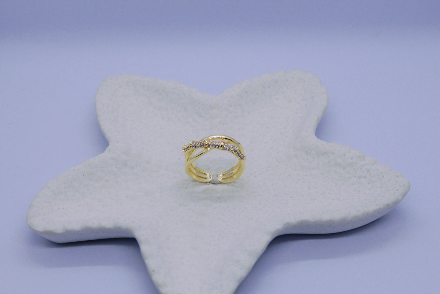 The X Factor Gold Diamond Ring (Adjustable Size)