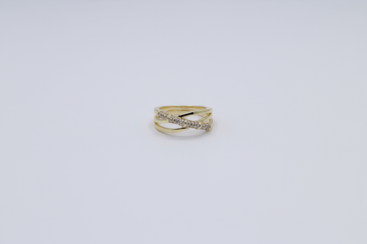 The X Factor Gold Diamond Ring (Adjustable Size)