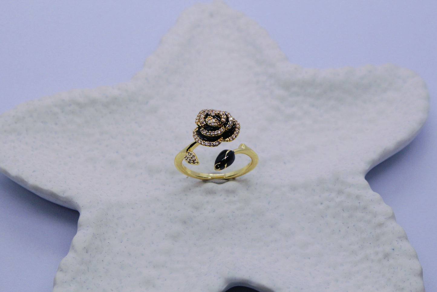Black Rose Gold Ring (Adjustable Size)