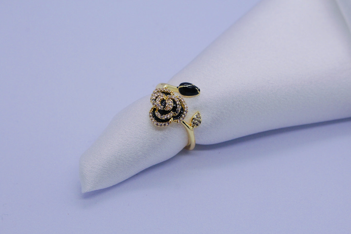 Black Rose Gold Ring (Adjustable Size)