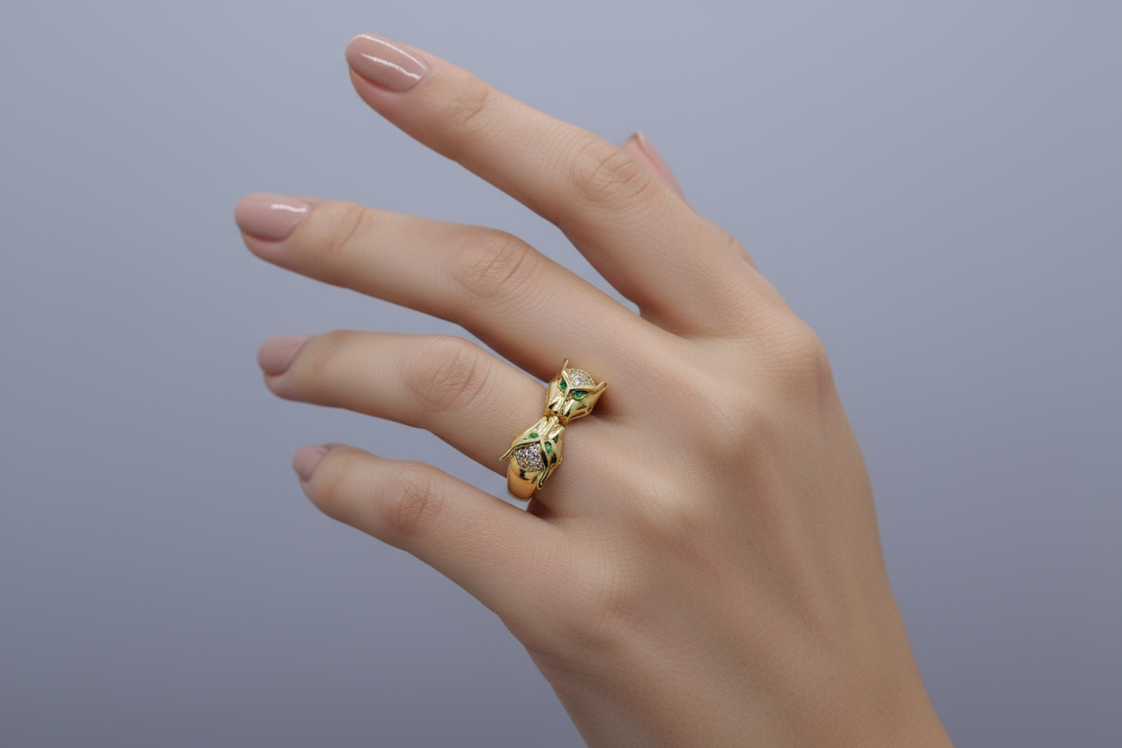 The Gold Tiger Roar Ring (Adjustable Size)