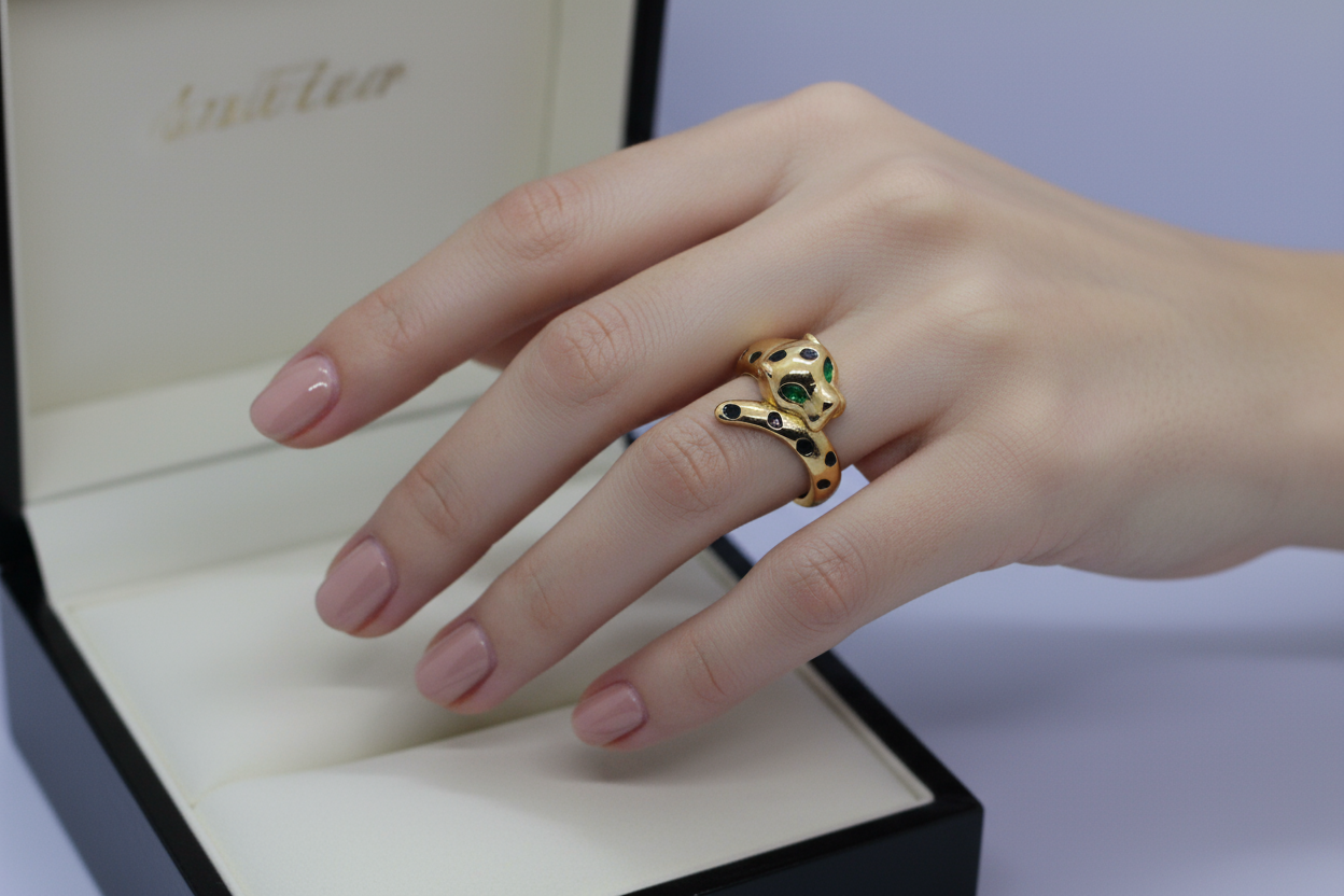 The Golden Panther Ring (Adjustable Ring)