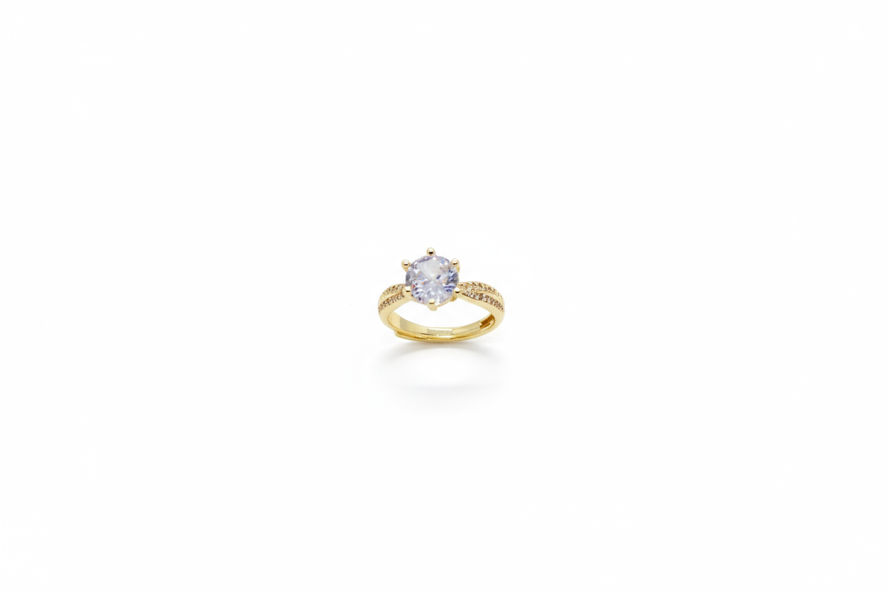 Crown Diamond Ring (Adjustable Size)