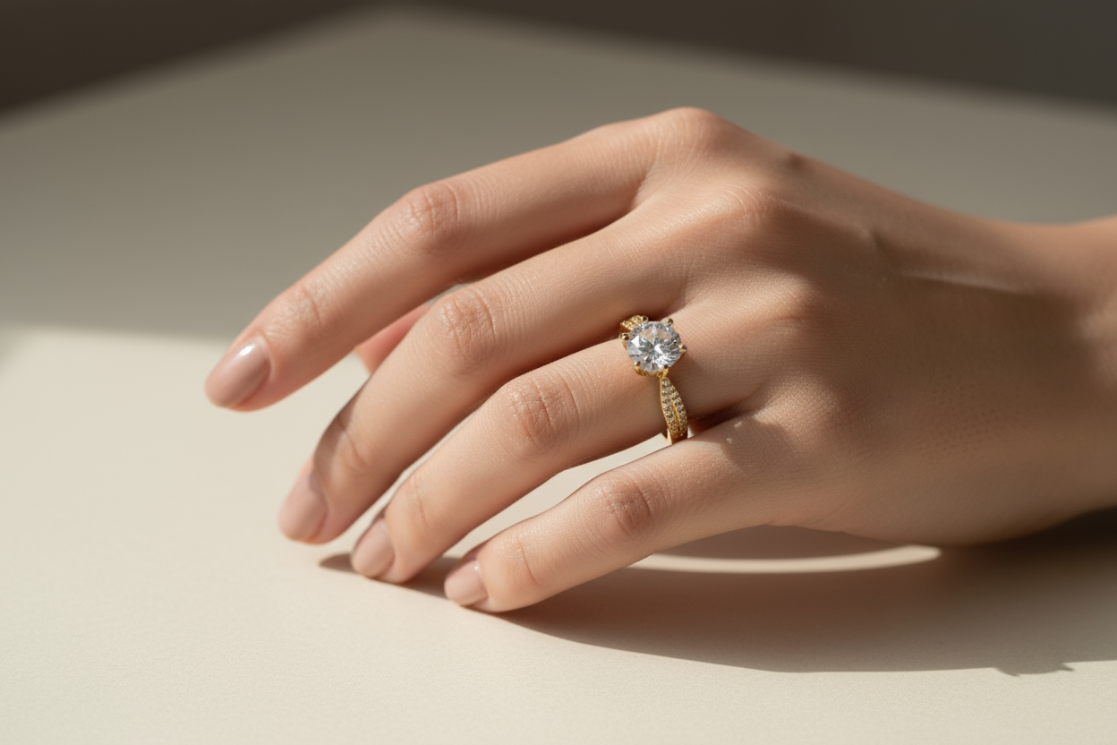 Crown Diamond Ring (Adjustable Size)