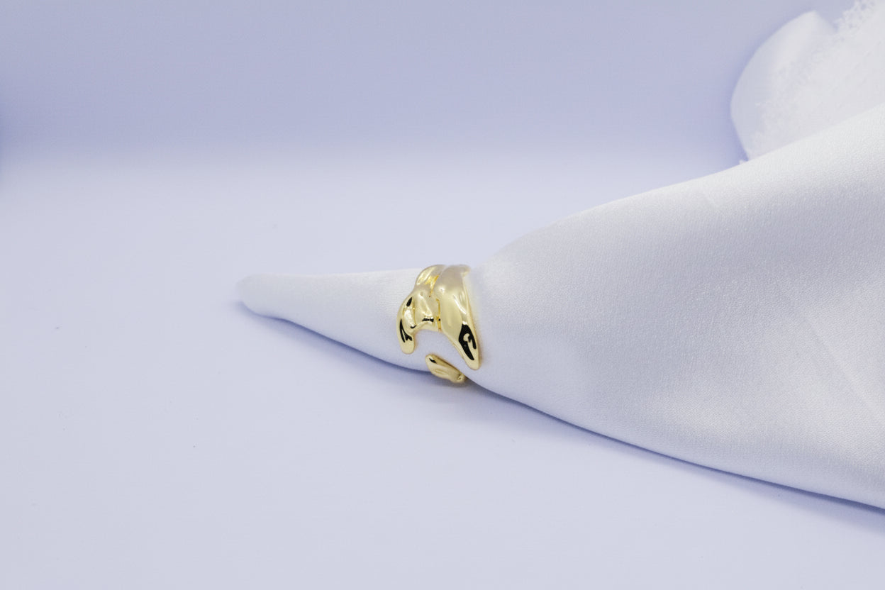 Fish Tail Golden Ring (Adjustable Size)