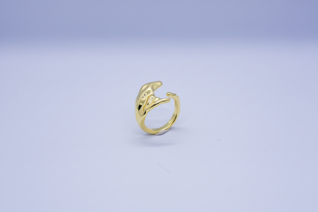 Fish Tail Golden Ring (Adjustable Size)