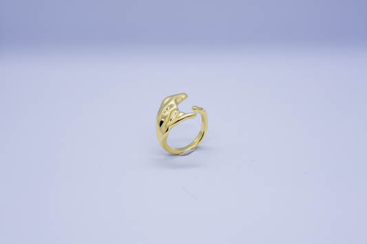 Fish Tail Golden Ring (Adjustable Size)