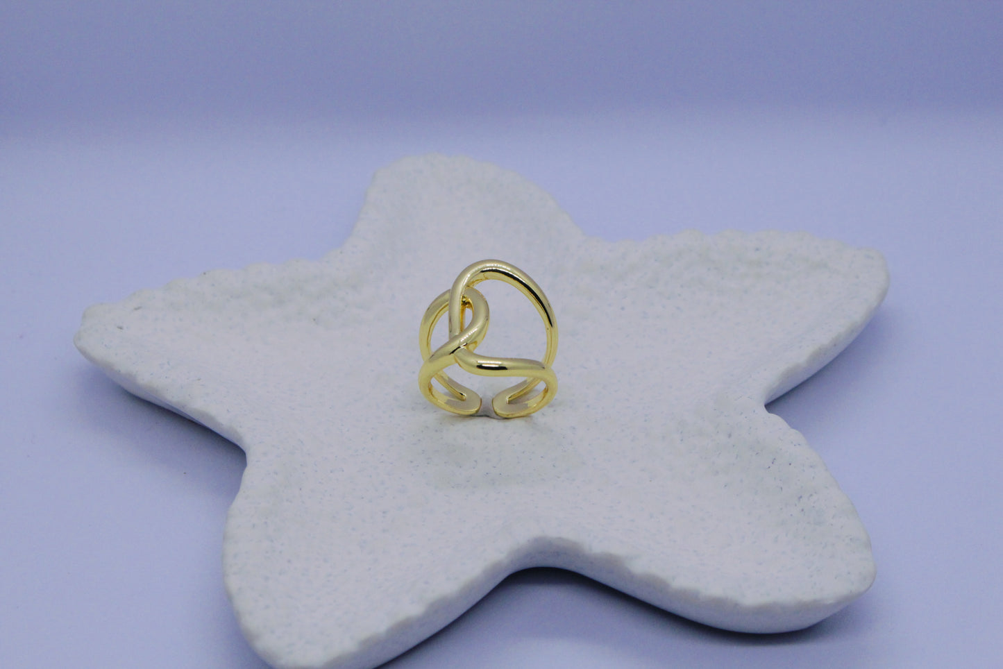 The Golden Twisted Ring (Adjustable Ring)