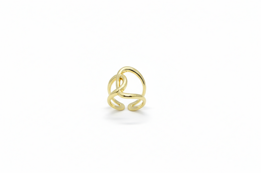 The Golden Twisted Ring (Adjustable Ring)